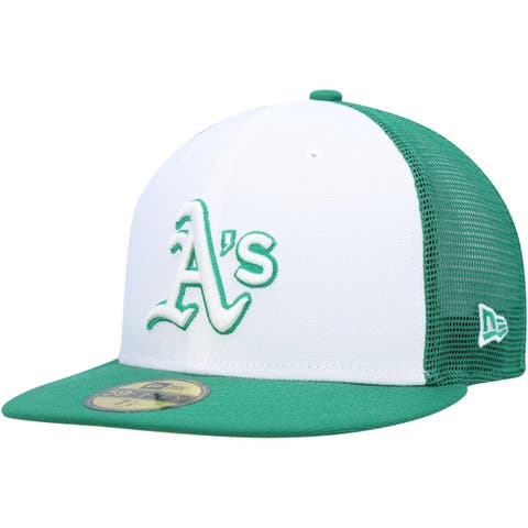 Men's New Era White/Green Oakland Athletics 2023 On-Field Batting Practice 59FIFTY Fitted Hat