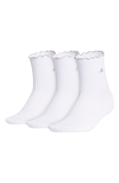 3-Pack Ruffle Crew Socks