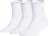 adidas 3-Pack Ruffle Crew Socks