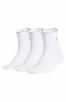adidas 3-Pack Ruffle Crew Socks
