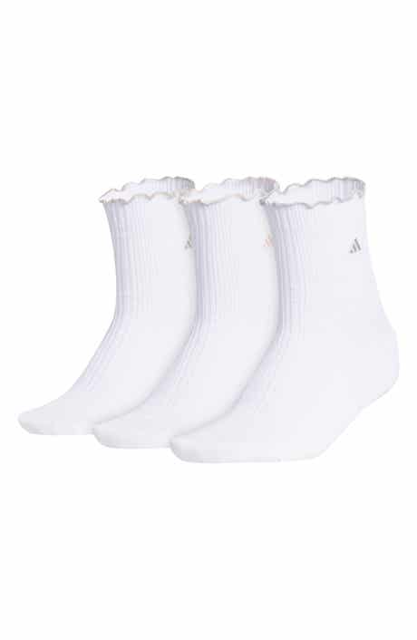 adidas 3-Pack Ruffle Crew Socks