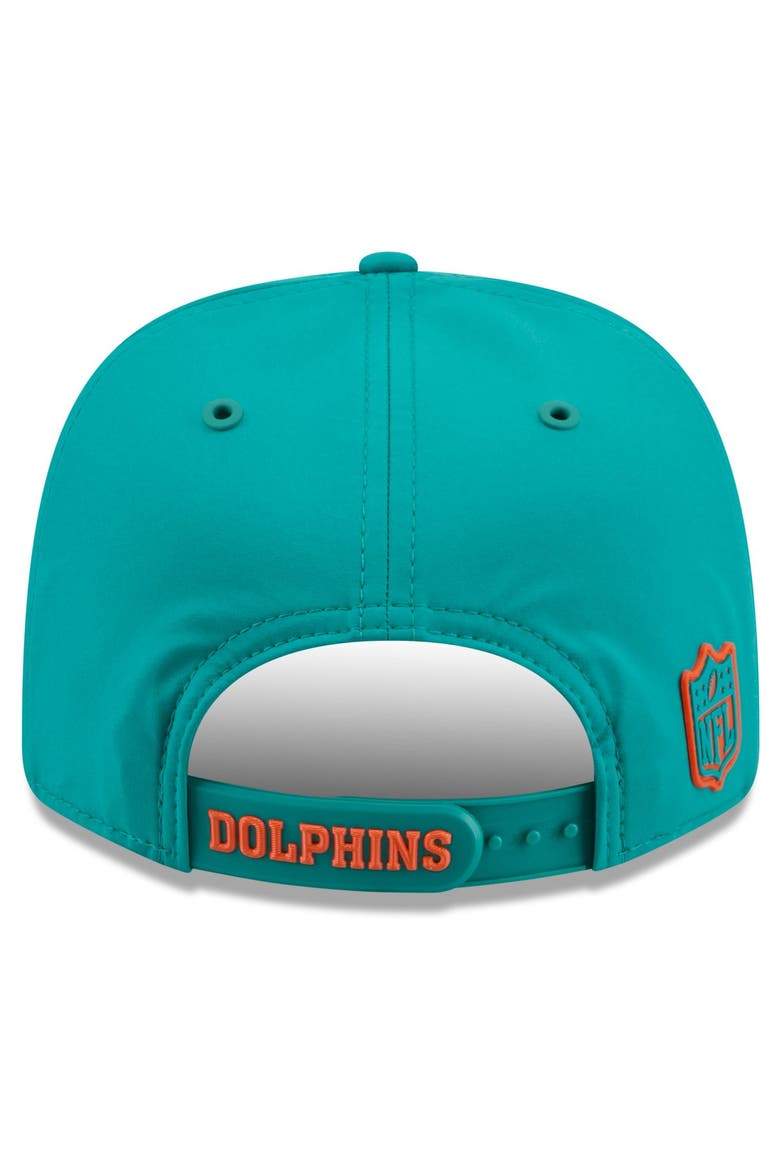 Men's New Era Aqua Miami Dolphins 2026 Sideline Throwback 9SEVENTY Adjustable Hat, Alternate, color, Aqua