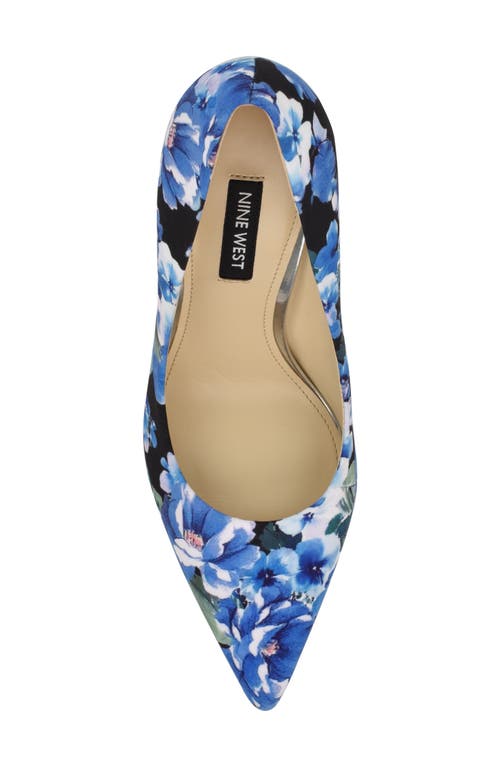 Nine West Fresh Pump In Dark Blue Floral
