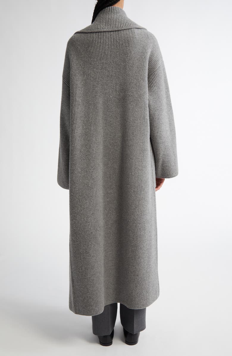 TOTEME Wool Blend Rib Cardigan Coat, Alternate, color,