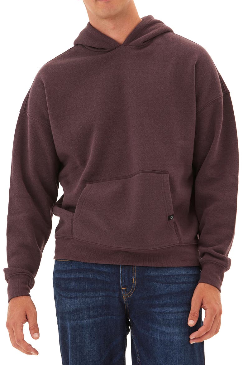 Marcel Oversize Fleece Hoodie, Main, color, PEPPERCORN