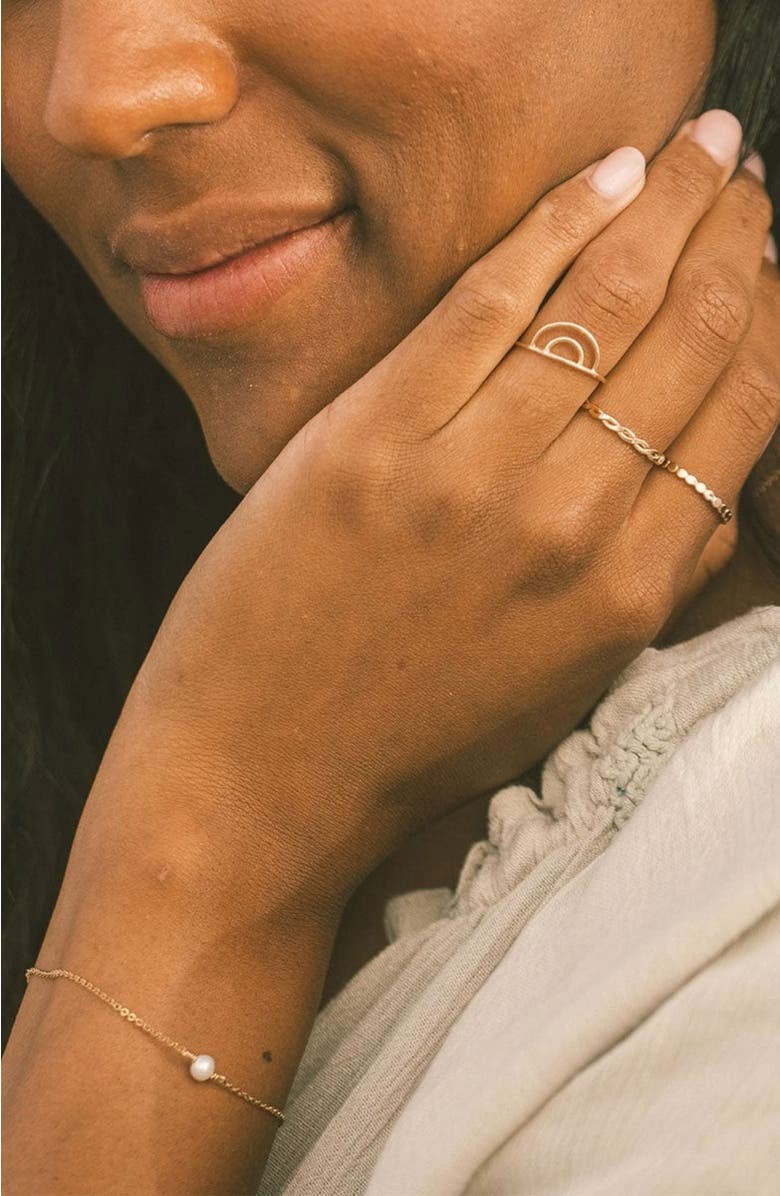 MADE BY MARY Pearl Bracelet, Alternate, color, Gold Vermeil