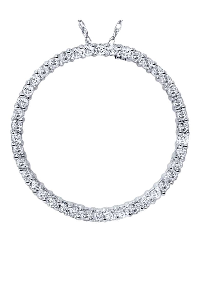 Bliss Diamond 1ct Diamond Circle Of Life Eternity Pendant 14K Gold, Main, color, 