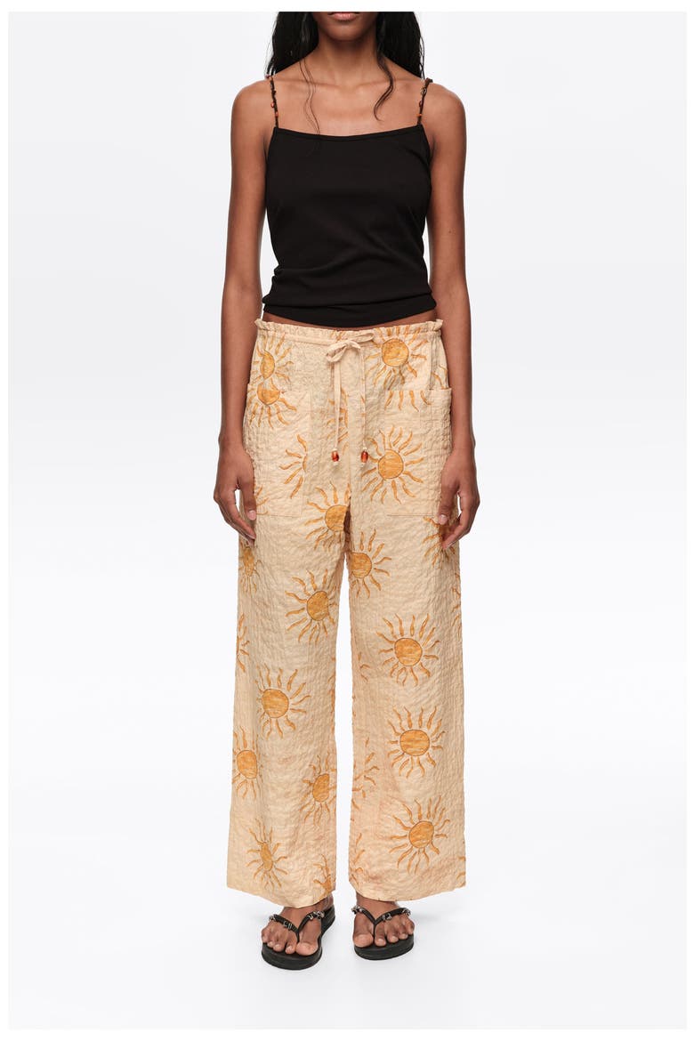 Textured Cotton Jogger Trousers, Main, color, BIMBA BY THE SOUTH