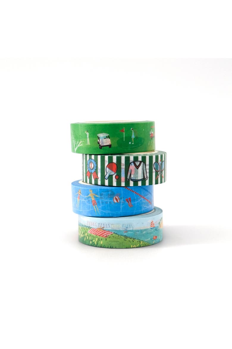 Summer Club Everyday Masking Tape - 4ct Rolls, Assorted, Alternate, color, Multi-Pack