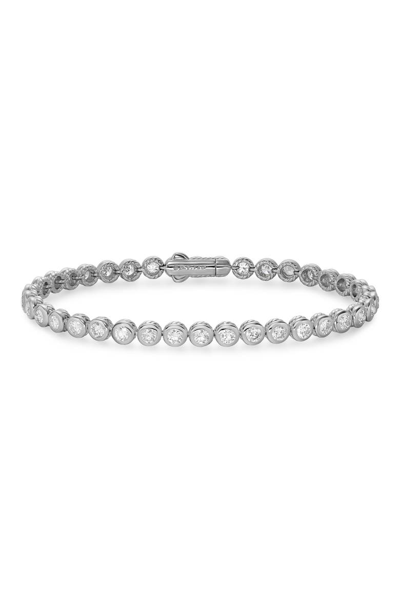 Bezel Set Diamond Tennis Bracelet, 4.7mm, Main, color, SILVER
