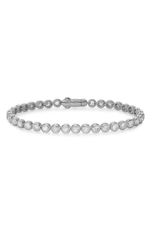 Bezel Set Diamond Tennis Bracelet, 4.7mm