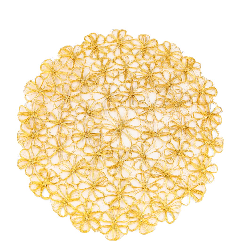 Tiramisu Petal Cluster Lace Metal Placemat In Gold