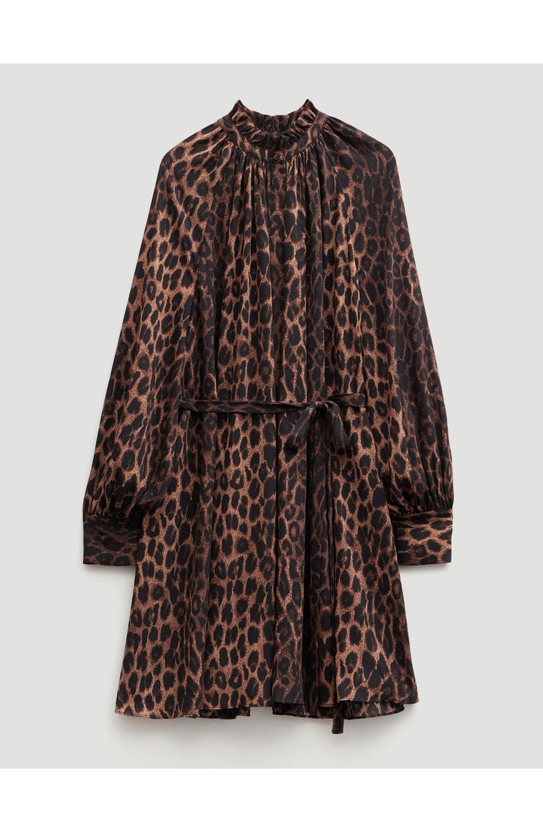 Hush Printed Chiffon Mini Dress, Alternate, color, Natural Leopard Brown