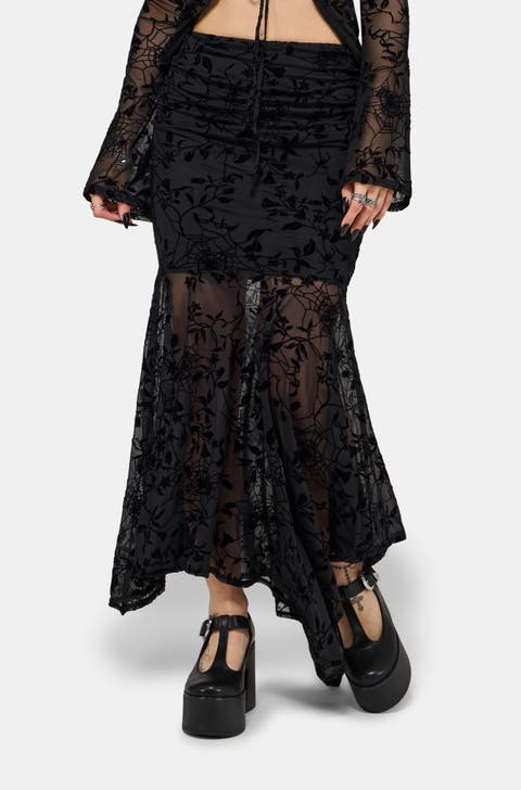 Deadly Nightshade Maxi Skirt