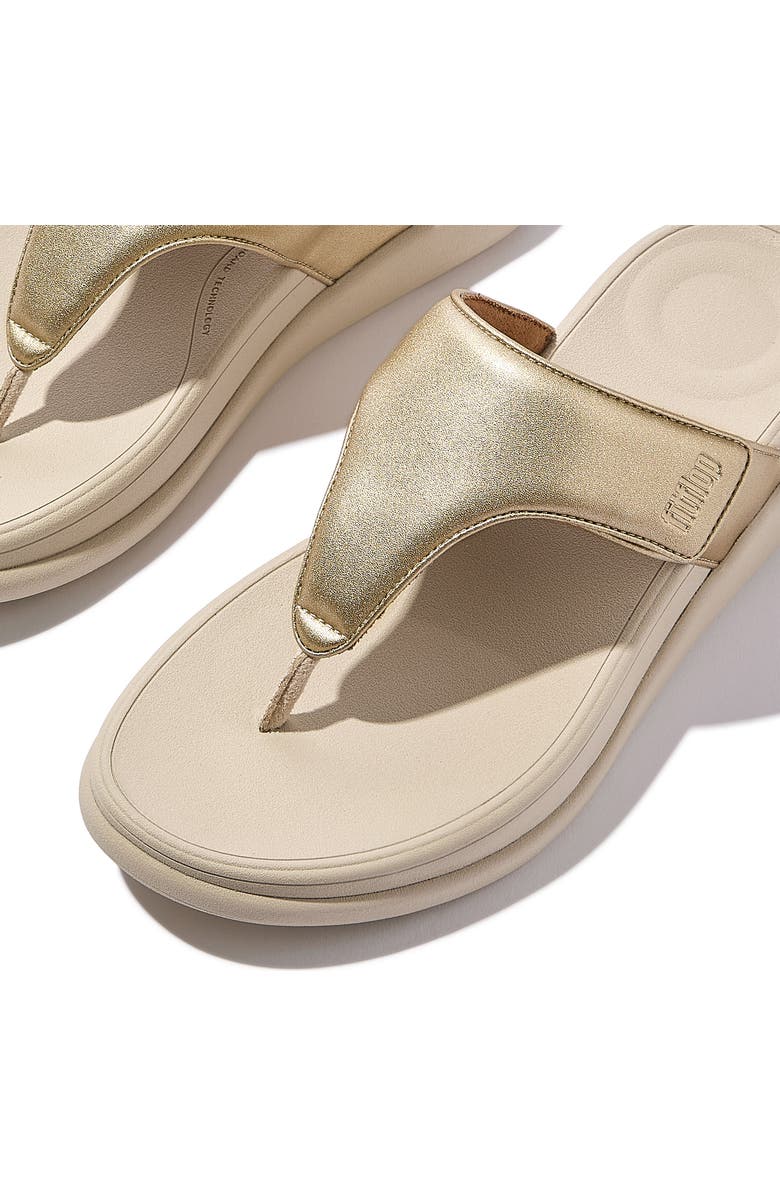 FitFlop F-Mode Go Adjustable Platform Flip Flop, Alternate, color, Platino