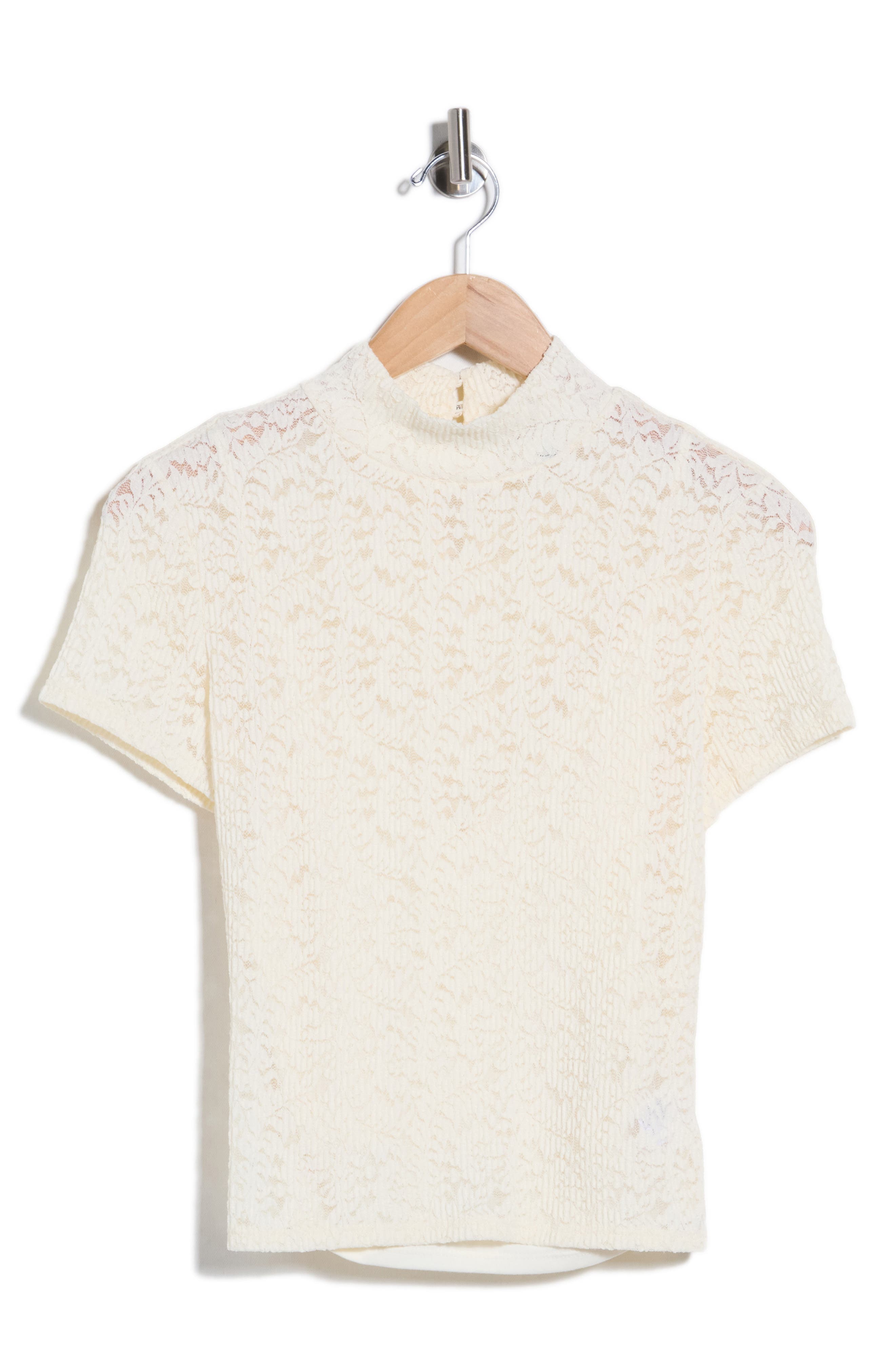 June Short Sleeve Lace Top
