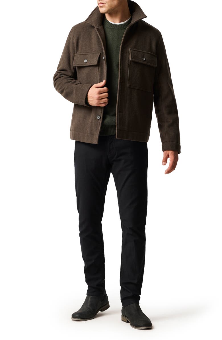 Rodd & Gunn Windsoe Virgin Wool Blend Trucker Jacket, Alternate, color, Olive