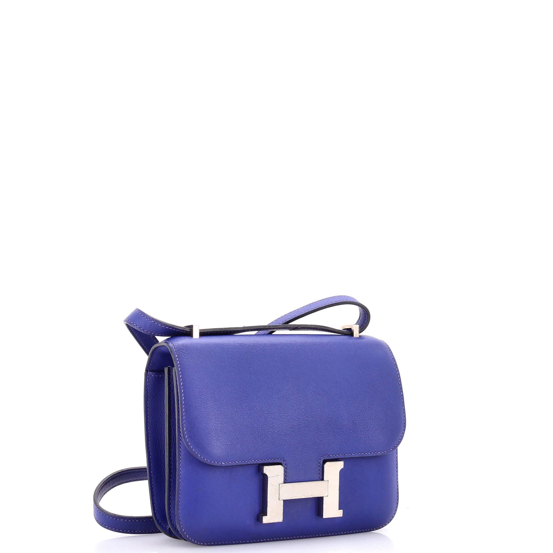 Pre-Owned Hermes Constance Bag Swift 18, Alternate, color, Bleu Saphir
