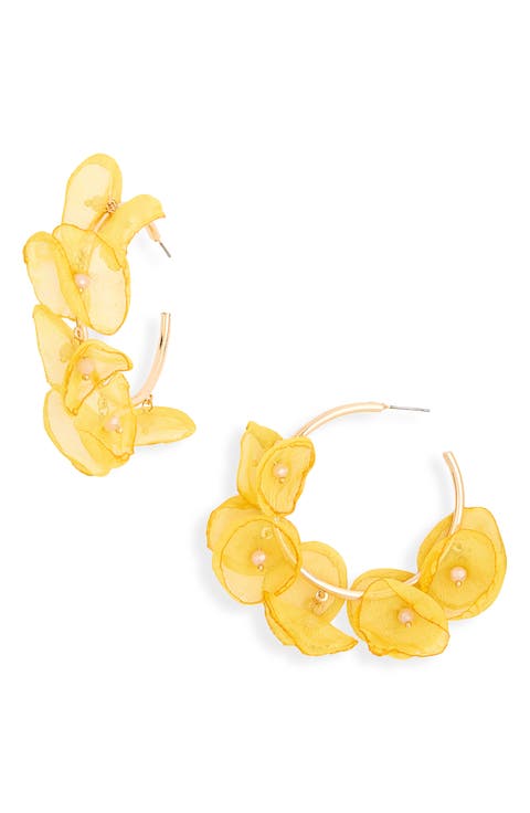 Petal Hoop Earrings