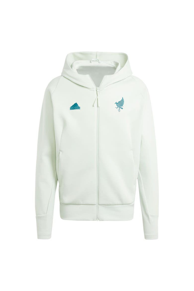 Men's adidas  Green Mexico National Team 2024 Travel AEROREADY Raglan Full-Zip Hoodie, Main, color, Green
