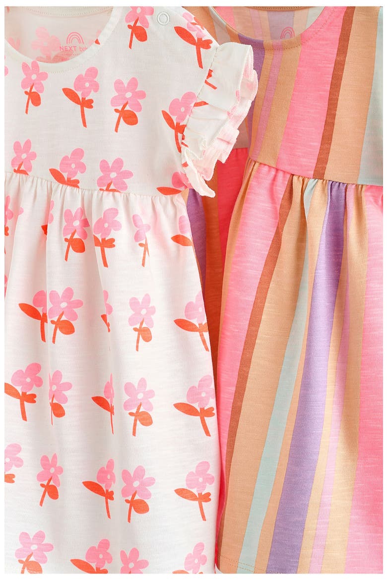 Kids' Assorted 2-Pack Cotton Jersey Dresses, Alternate, color, WHITE MULTI