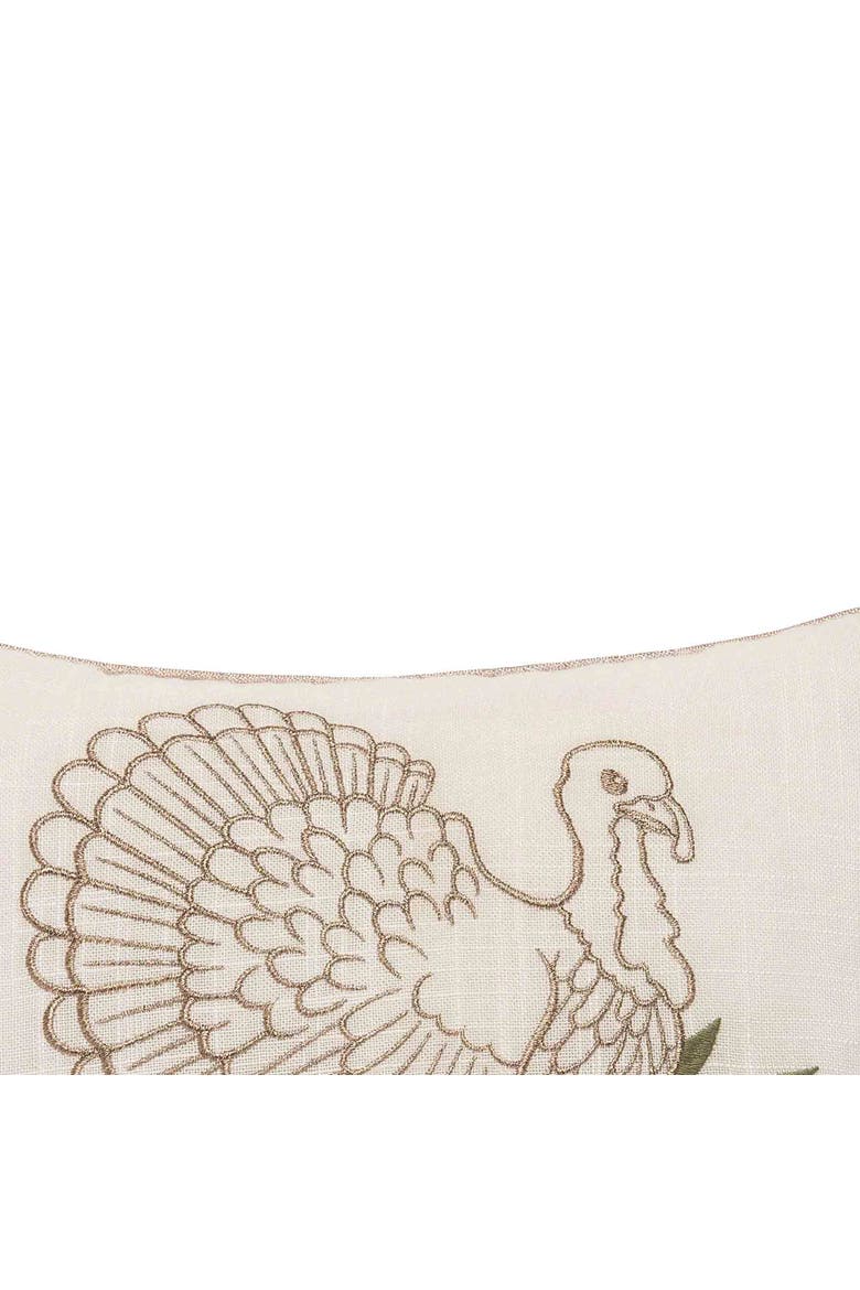 Botanical Turkey Pillow, Alternate, color, Off-White