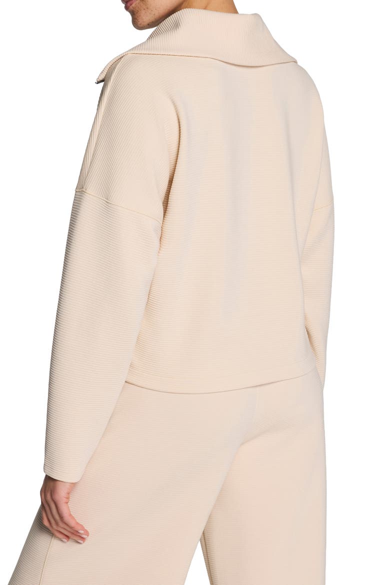 AirEssentials French Rib Quarter Zip Pullover, Alternate, color, TOASTED COCONUT