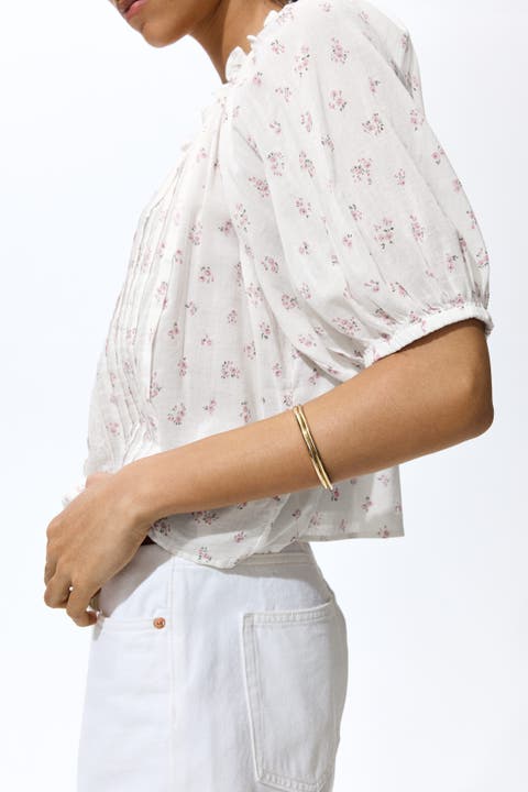 Blouse with pintucks