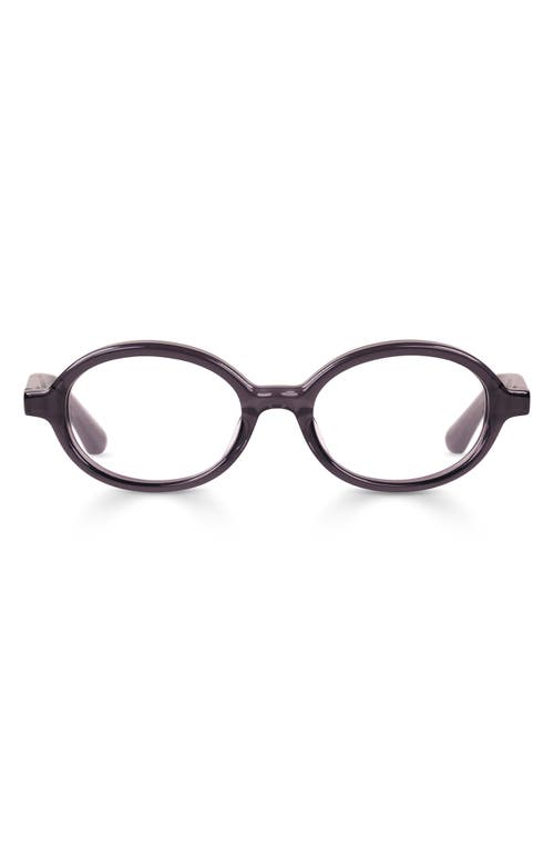 Eyebobs Look Out 54mm Oval Reading Glasses In Charcoal Grey Crystal