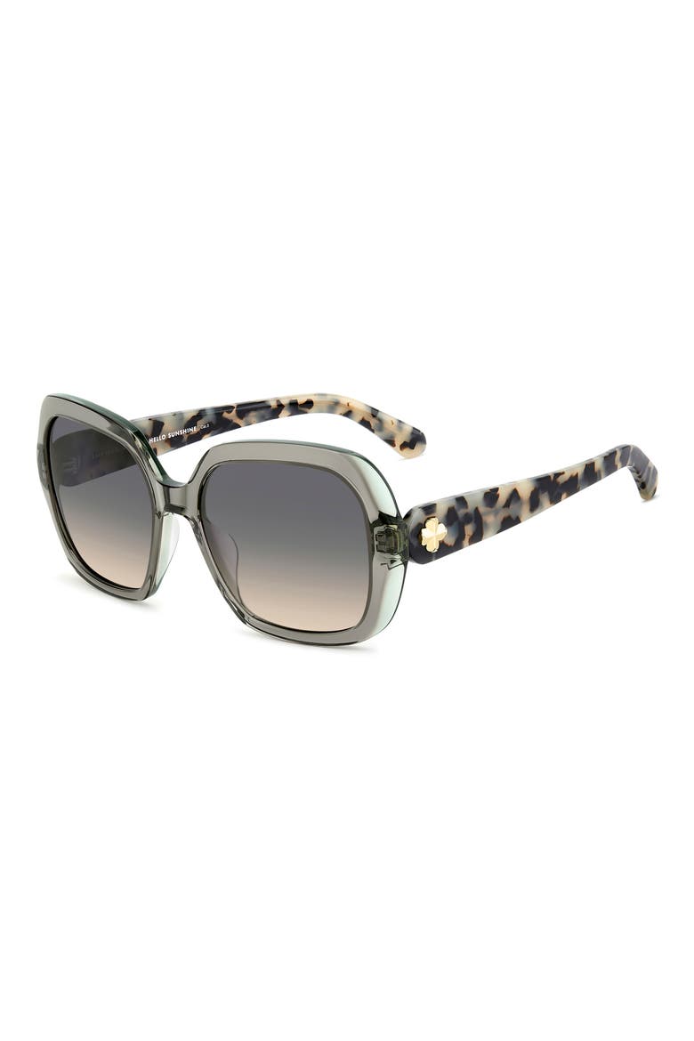 norina 57mm gradient square sunglasses, Alternate, color, CRYSTAL GREY/ GREYBROWN DS