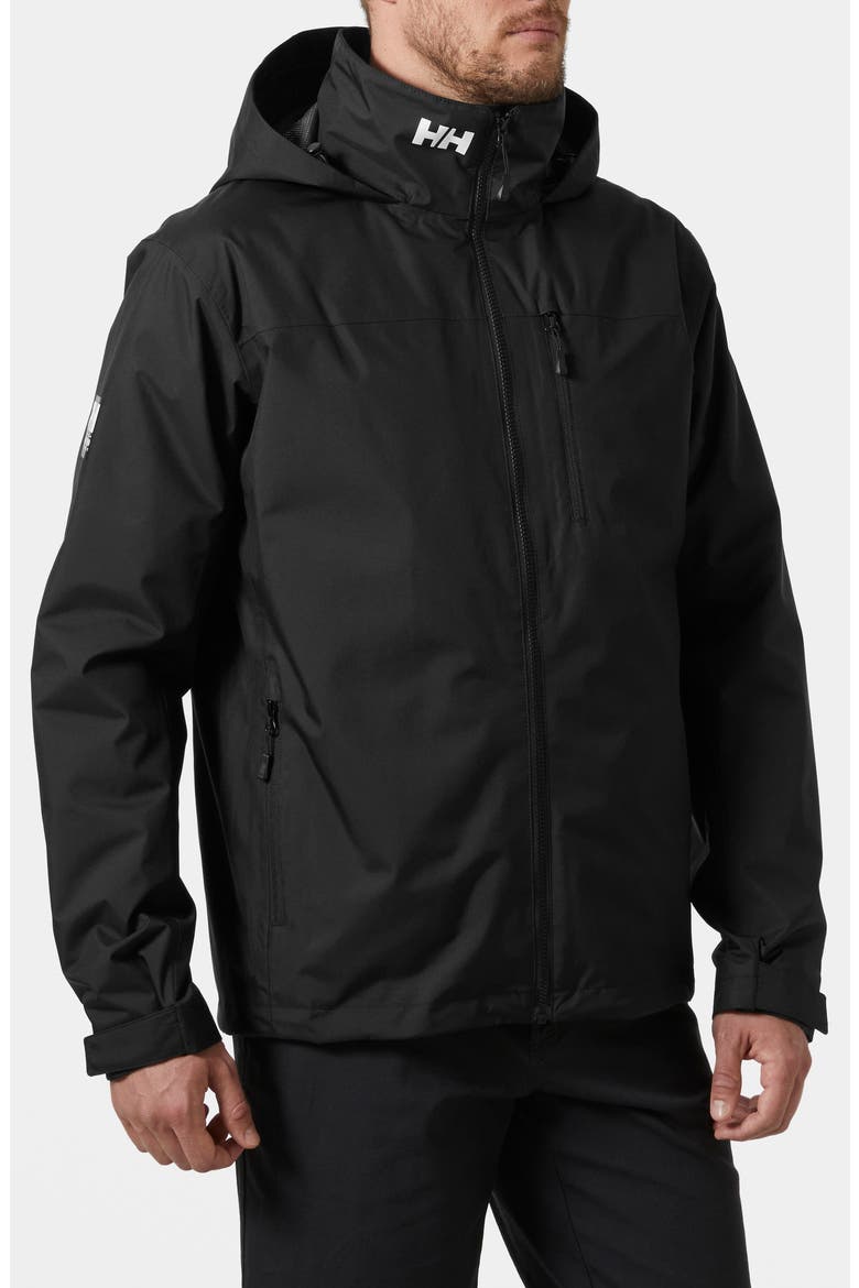 Hooded Crew 2.0 Waterproof Midlayer Sailing Jacket, Main, color, BLACK