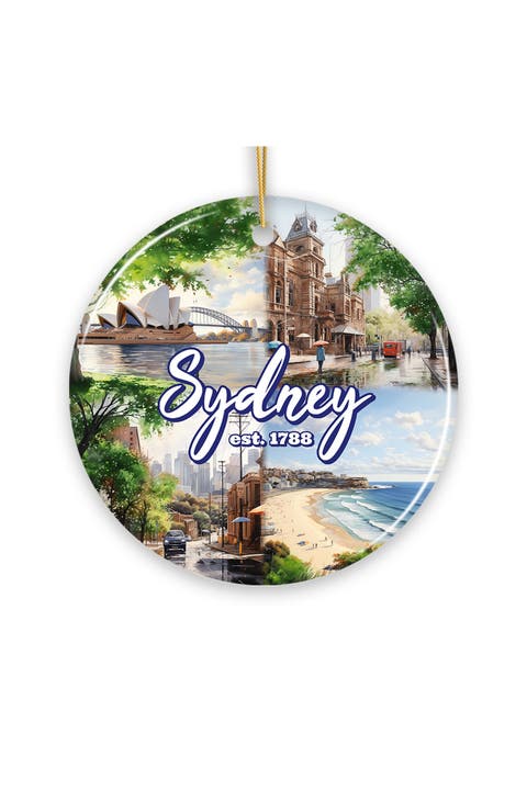 Sydney Est 1788 Landmarks Ceramic Ornament