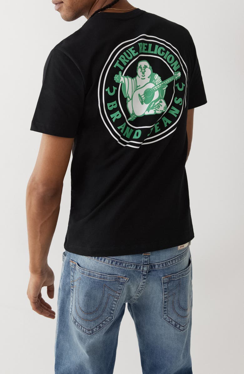 True Religion Brand Jeans Buddha Logo Seal Graphic T-Shirt, Alternate, color, 