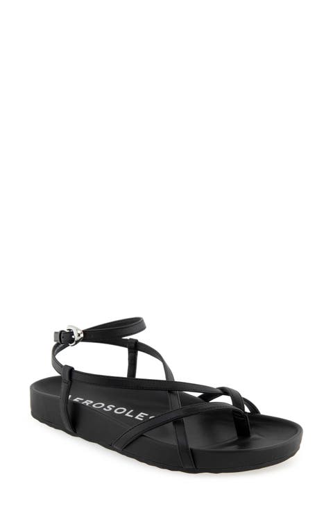 Leera Ankle Strap Flat Sandal (Women)