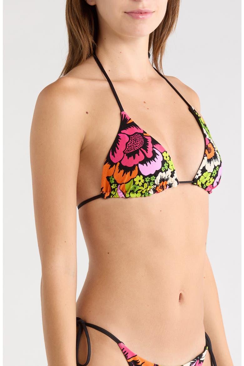 Carioca Slider Triangle Bikini Top, Alternate, color, BLOOM