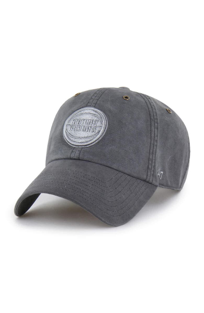 CARHARTT X 47 Men's Carhartt x '47  Charcoal Detroit Pistons Clean Up Adjustable Hat, Alternate, color, Charcoal