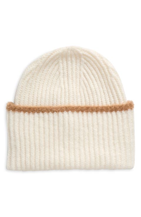 Rib Contrast Beanie