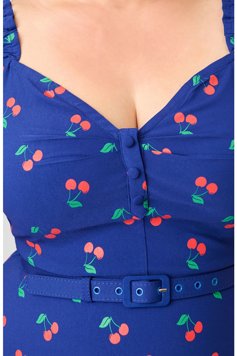 Plus Size Ohara Swing Dress, Alternate, color, Navy W/Cherries