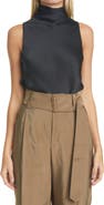 Vince Draped Turtleneck Sleeveless Bodysuit