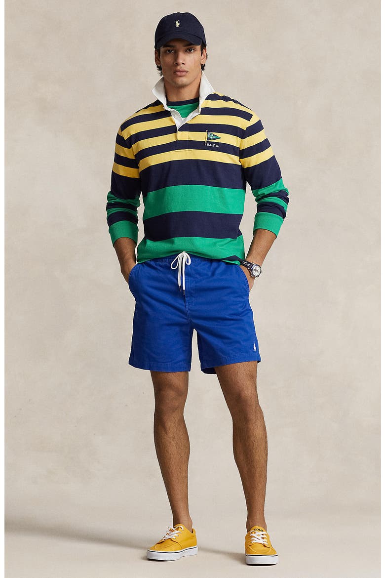 Prepster Flat Front Stretch Cotton Twill Shorts, Alternate, color, SAPHIRE STAR