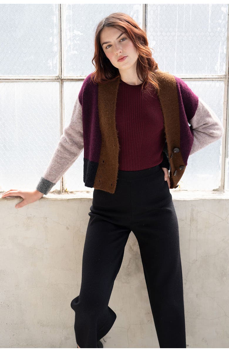SSKEIN Color Block Cardigan, Alternate, color, 