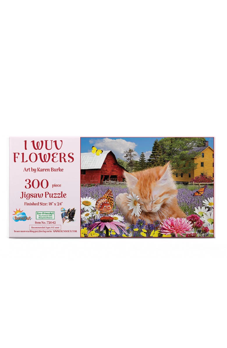 Sunsout I Wuv Flowers 300 piece Jigsaw Puzzle for Adults, Alternate, color, Multicolor