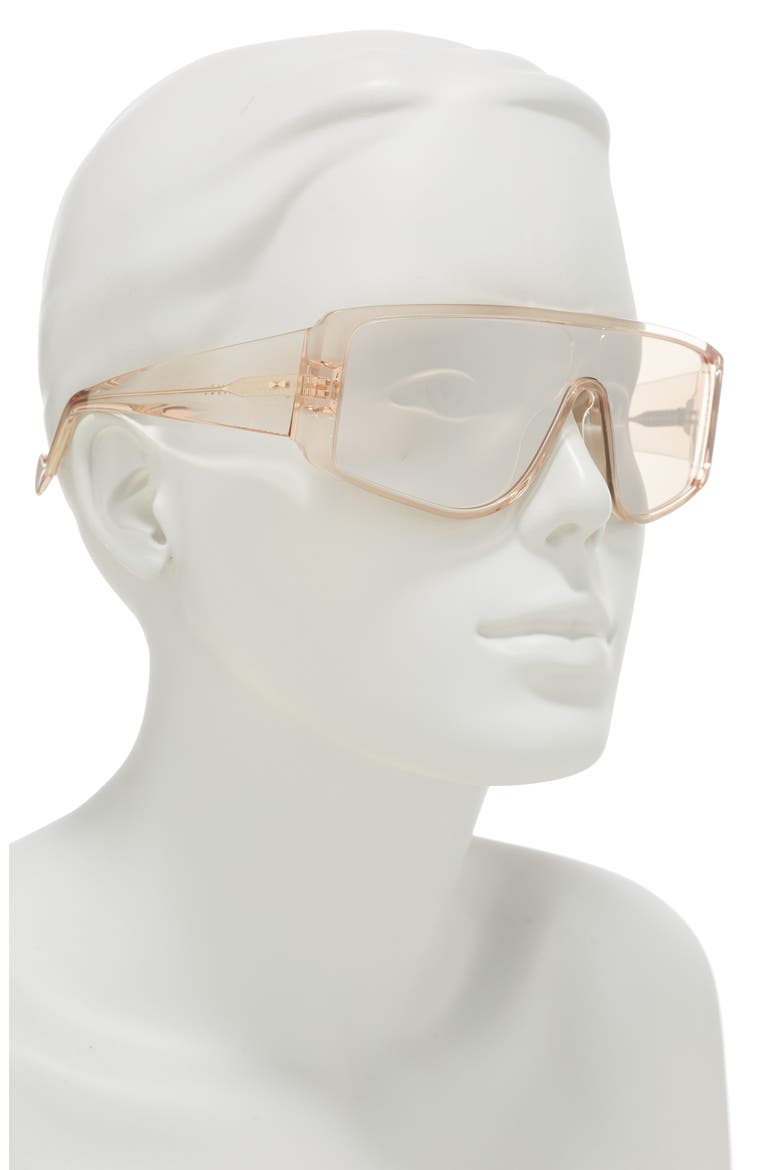 136mm Shield Sunglasses, Alternate, color, ROSE / SILVER ROSE MIRROR