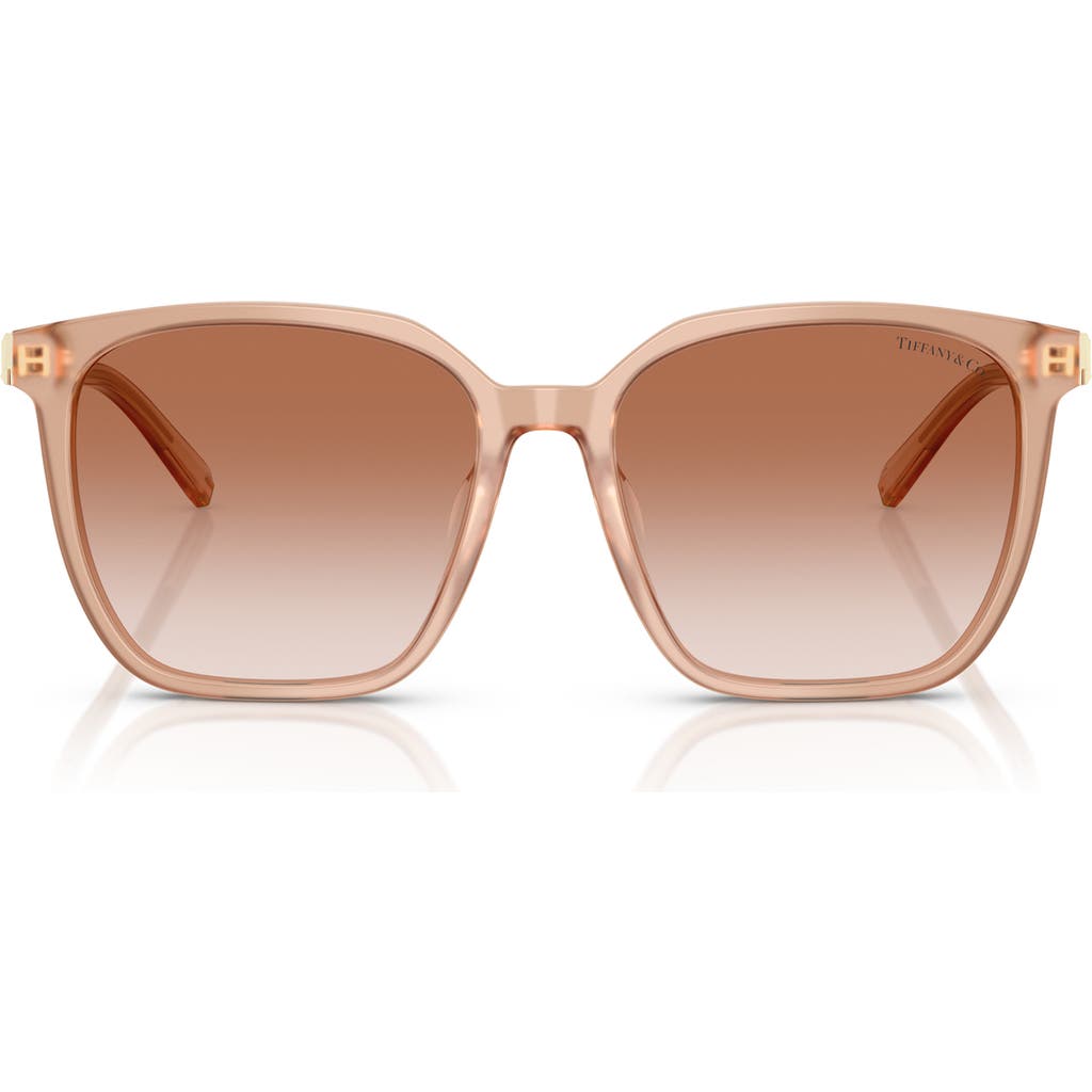 Tiffany & Co . 56mm Gradient Square Sunglasses In Brown