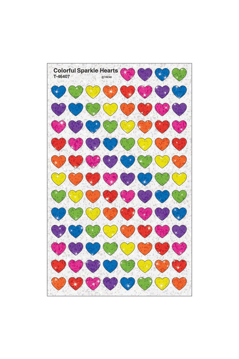 SuperShapes Sparkle Hearts 1300 Count Sticker Pack, Alternate, color, Multicolored