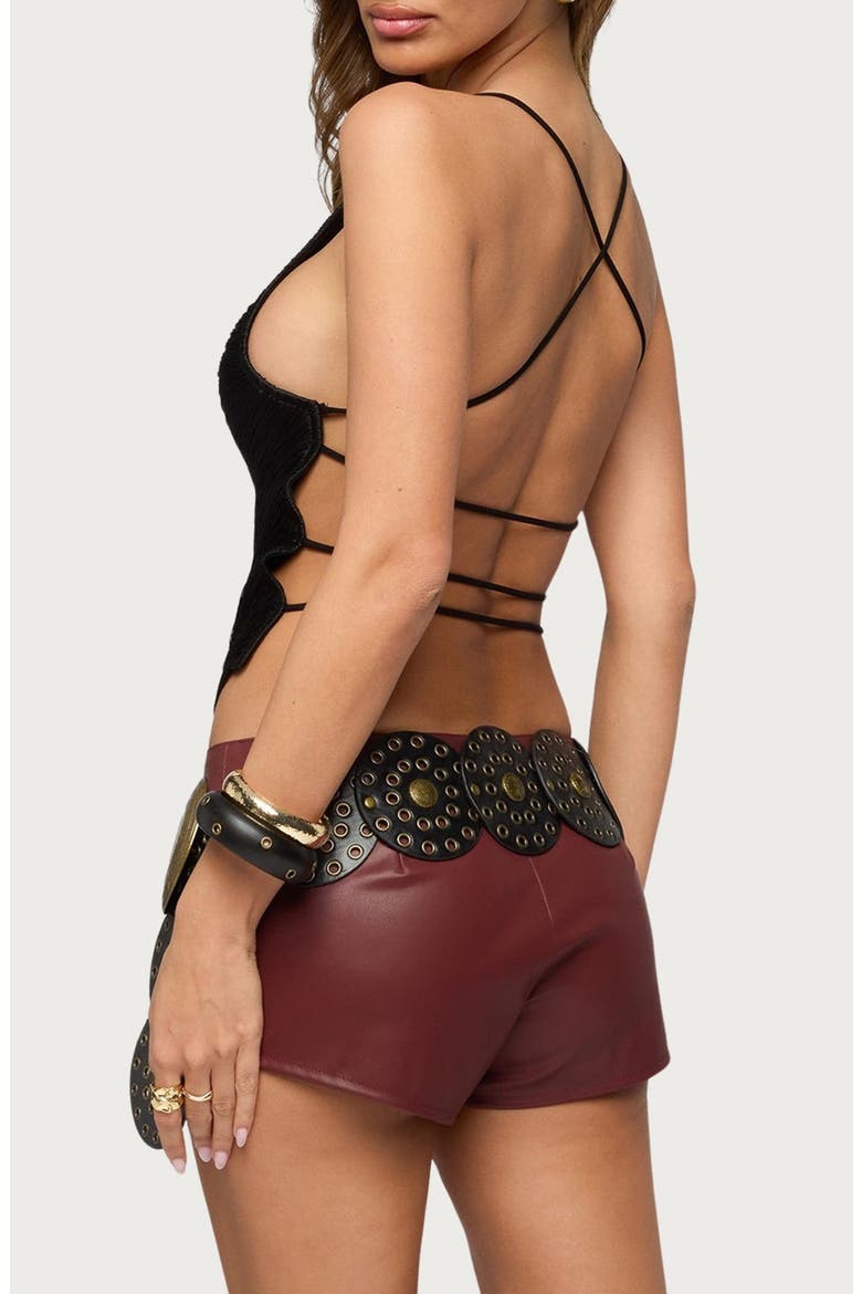 Kalana Strappy Open Back Top, Alternate, color, BLACK