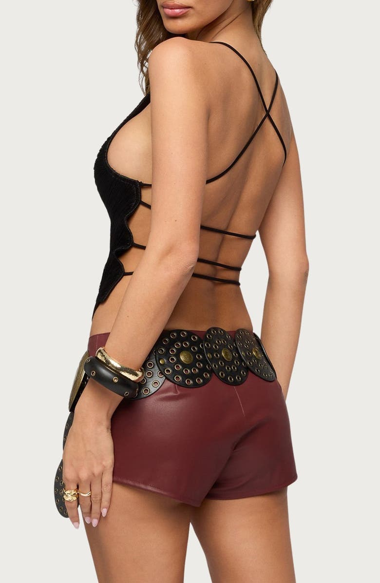 EDIKTED Kalana Strappy Open Back Top, Alternate, color, Black