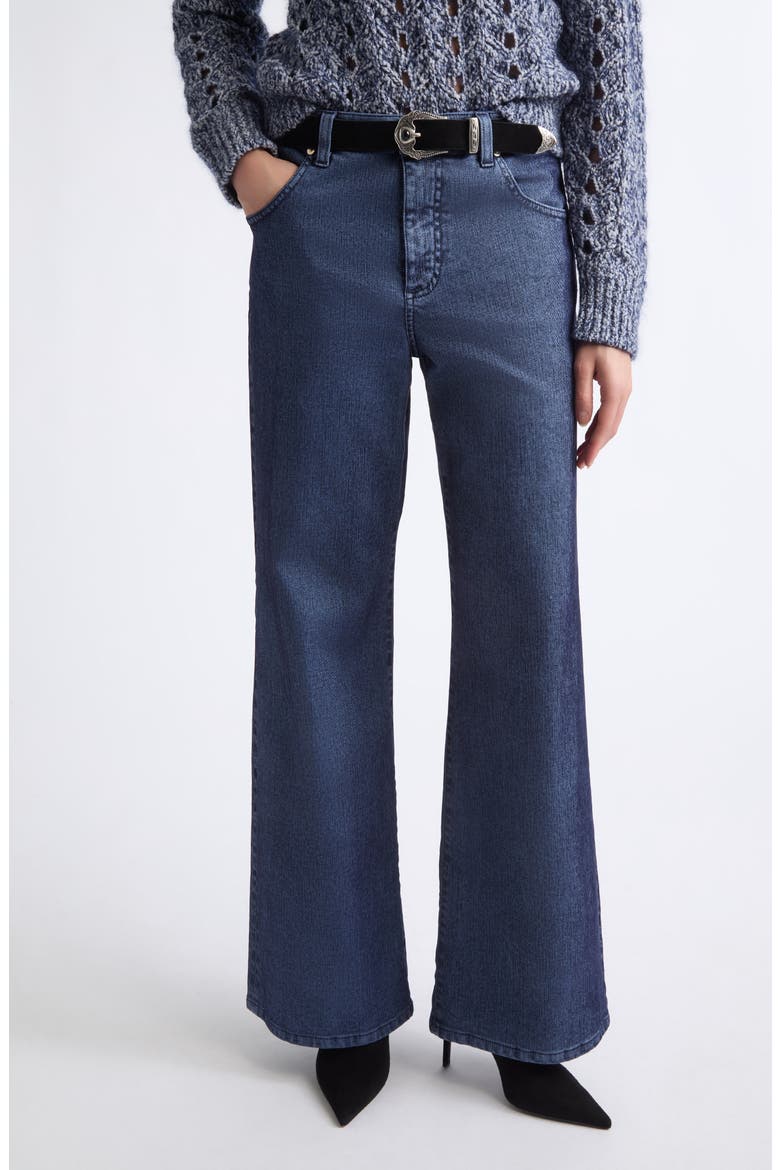 Pleated Wide Leg Jeans, Main, color, 11 BLUE