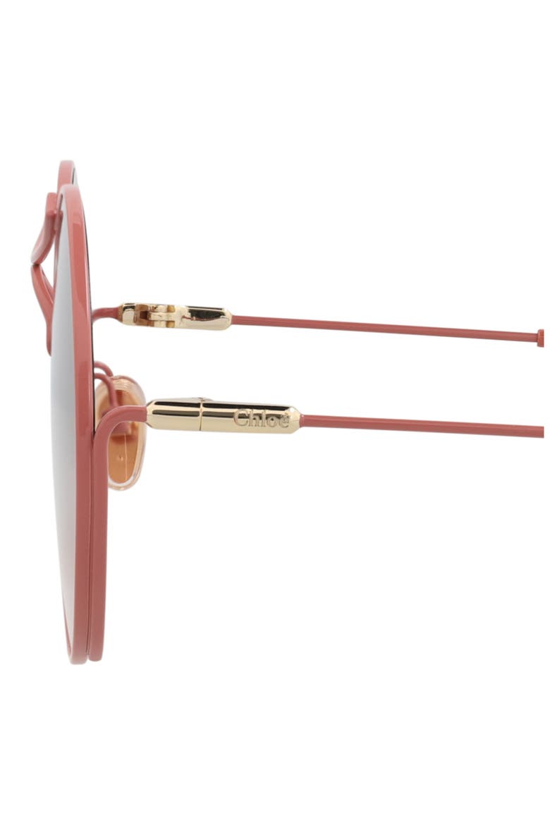58mm Round Sunglasses, Alternate, color, PINK PINK BROWN