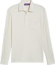 Ralph Lauren Purple Label Long Sleeve Cotton & Cashmere Polo